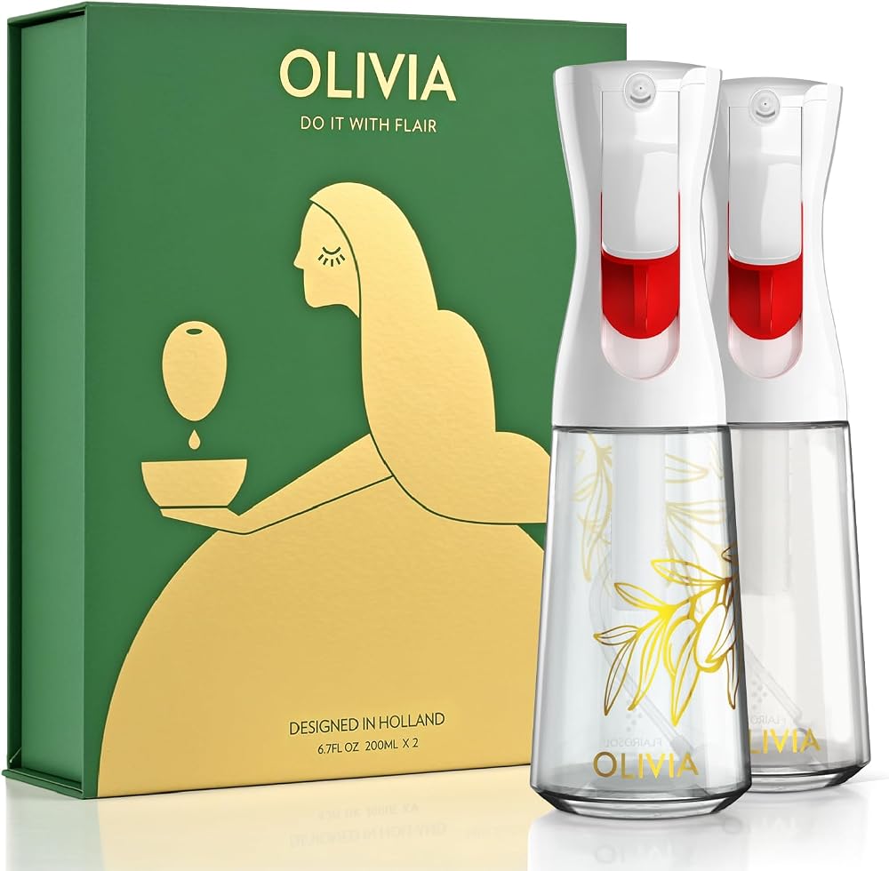 Flairosol OLIVIA Oil Sprayer — 200 ml (2-pack) (White)